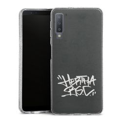 Silikon Glitter Case transparent-silber