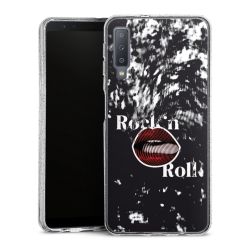 Silikon Glitter Case transparent-silber
