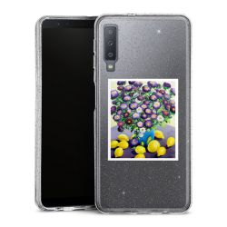 Silikon Glitter Case transparent-silber