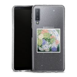 Silikon Glitter Case transparent-silber