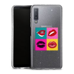 Silikon Glitter Case transparent-silber