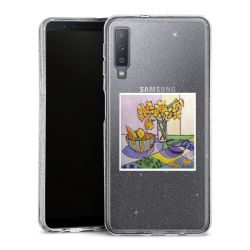 Silikon Glitter Case transparent-silber