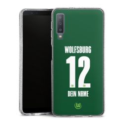 Silikon Glitter Case transparent-silber