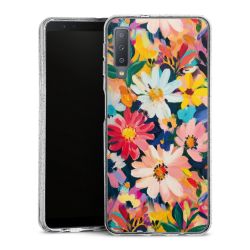 Silikon Glitter Case transparent-silber