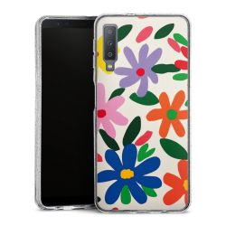 Silikon Glitter Case transparent-silber