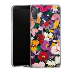 Silikon Glitter Case transparent-silber