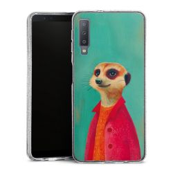 Silikon Glitter Case transparent-silber