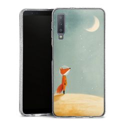 Silikon Glitter Case transparent-silber