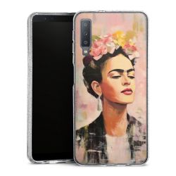 Silikon Glitter Case transparent-silber