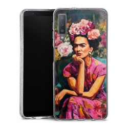 Silikon Glitter Case transparent-silber