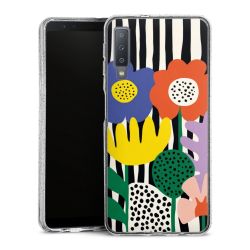 Silikon Glitter Case transparent-silber