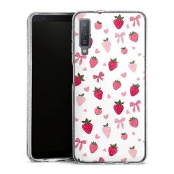 Silikon Glitter Case transparent-silber