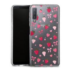 Silikon Glitter Case transparent-silber