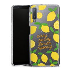 Silikon Glitter Case transparent-silber