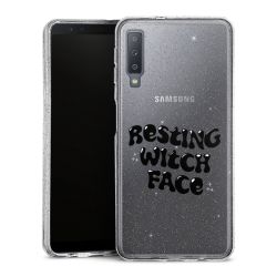 Silikon Glitter Case transparent-silber