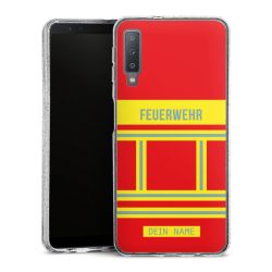 Silikon Glitter Case transparent-silber