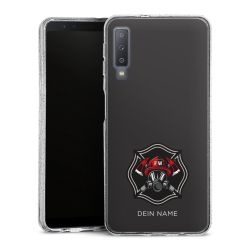 Silikon Glitter Case transparent-silber