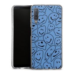 Silikon Glitter Case transparent-silber