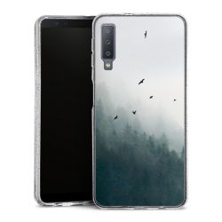 Silikon Glitter Case transparent-silber