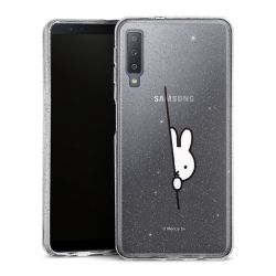 Silikon Glitter Case transparent-silber