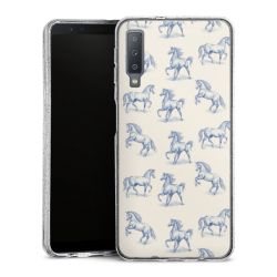 Silikon Glitter Case transparent-silber