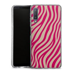 Silikon Glitter Case transparent-silber