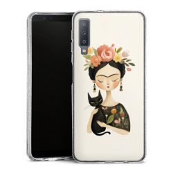 Silikon Glitter Case transparent-silber