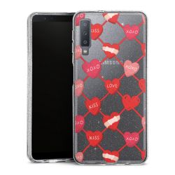 Silikon Glitter Case transparent-silber