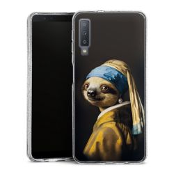 Silikon Glitter Case transparent-silber