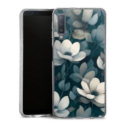 Silikon Glitter Case transparent-silber