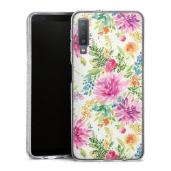 Silikon Glitter Case transparent-silber