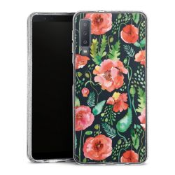 Silikon Glitter Case transparent-silber