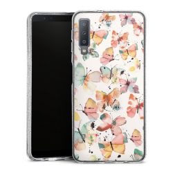 Silikon Glitter Case transparent-silber