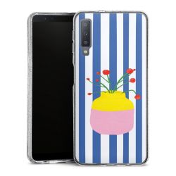 Silikon Glitter Case transparent-silber