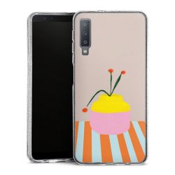 Silikon Glitter Case transparent-silber