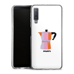 Silikon Glitter Case transparent-silber