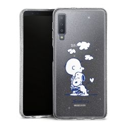 Silikon Glitter Case transparent-silber