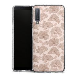 Silikon Glitter Case transparent-silber