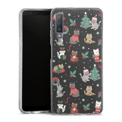 Silikon Glitter Case transparent-silber