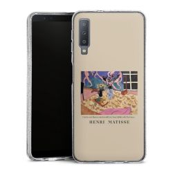 Silikon Glitter Case transparent-silber