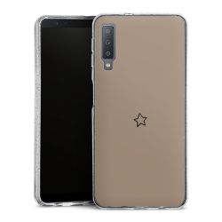 Silikon Glitter Case transparent-silber