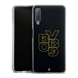 Silikon Glitter Case transparent-silber