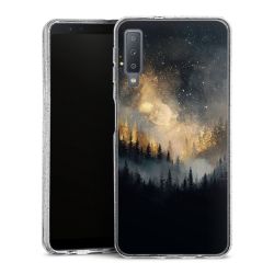 Silikon Glitter Case transparent-silber