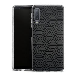 Silikon Glitter Case transparent-silber