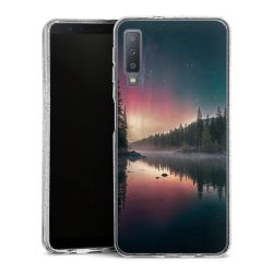 Silikon Glitter Case transparent-silber