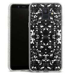 Silicone Glitter Case silver glitter