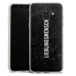 Silikon Glitter Case transparent-silber