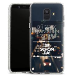 Silikon Glitter Case transparent-silber