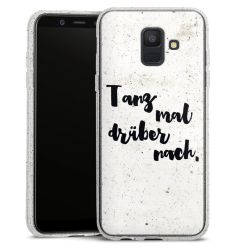 Silikon Glitter Case transparent-silber