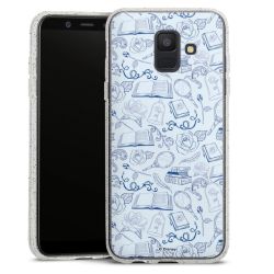 Silicone Glitter Case silver glitter